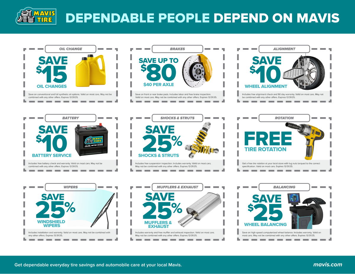 Mavis Discount Tire Coupons