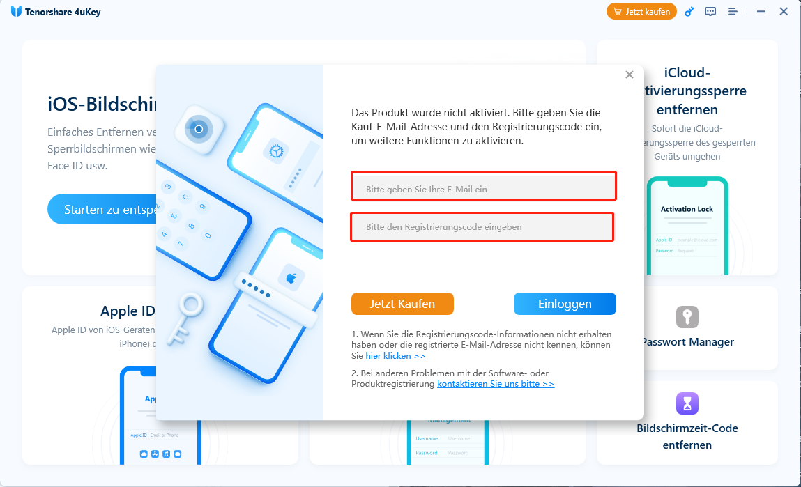 Tenorshare 4Ukey Licensed Email and Registration Code