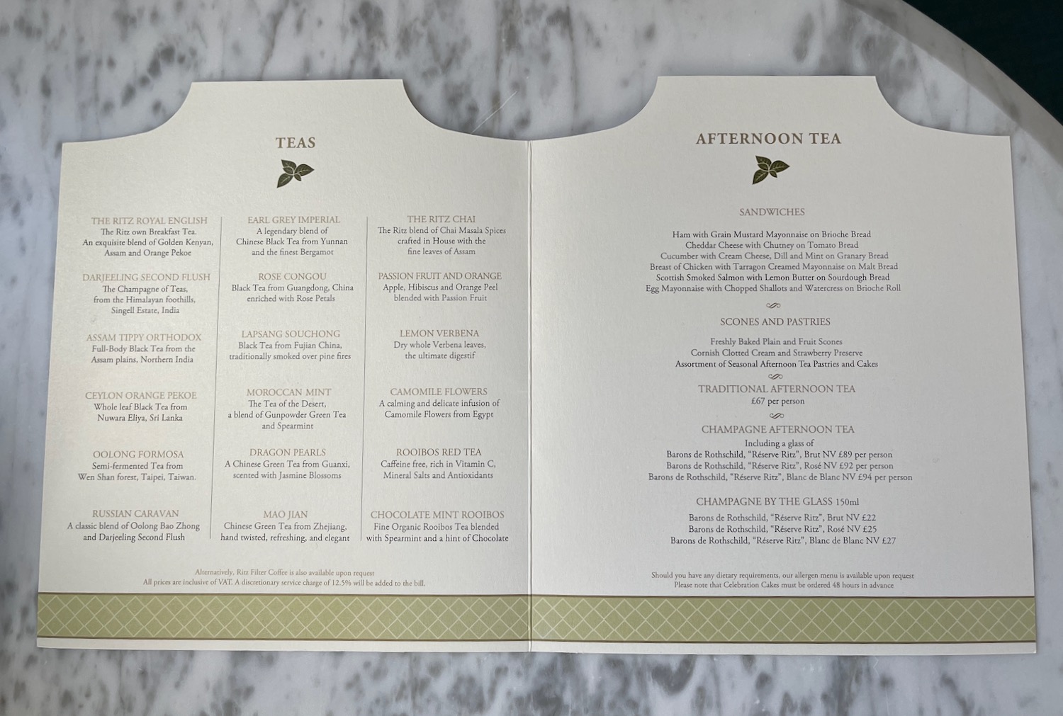 How Much Is Afternoon Tea at the Ritz