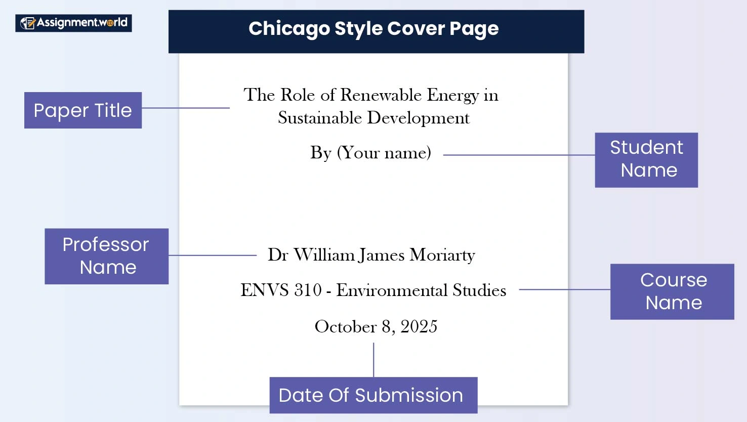 Title Page for Research Paper Chicago Style
