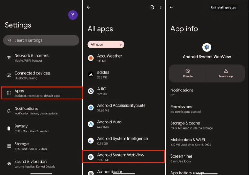 Is Android System Webview a Spy App