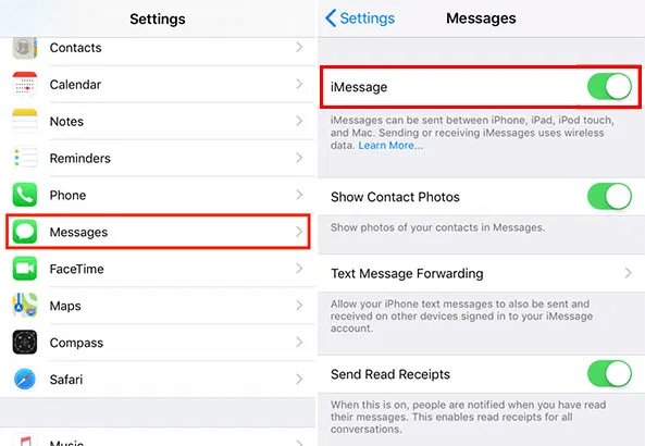 Text Message Settings on Iphone