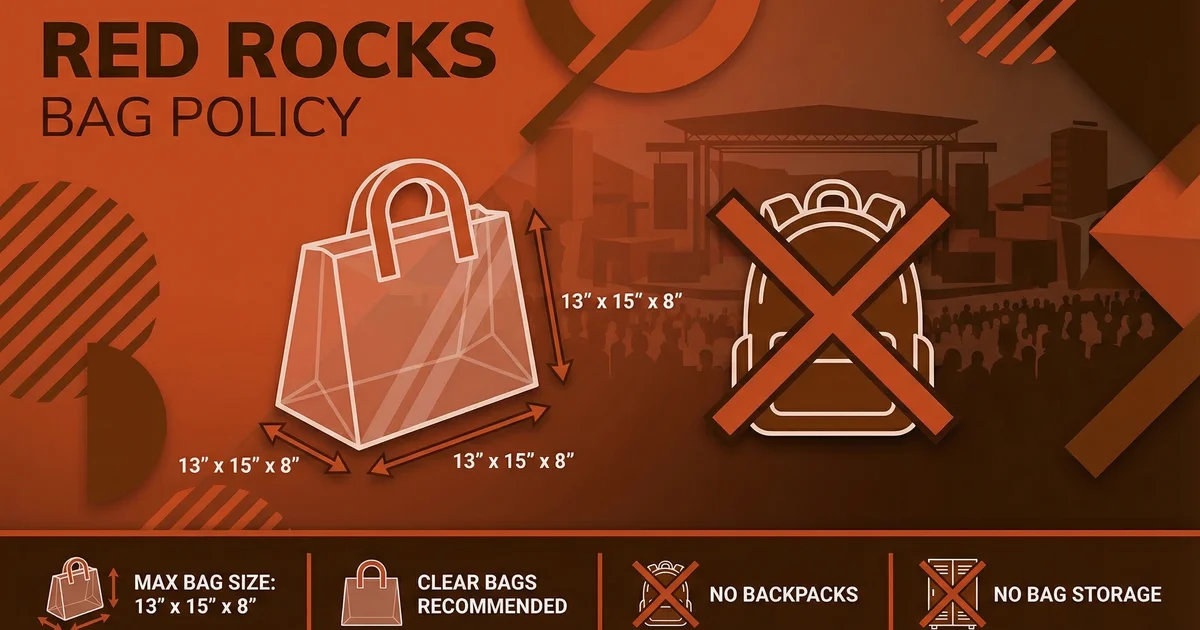 Red Rocks Bag Policy 2026